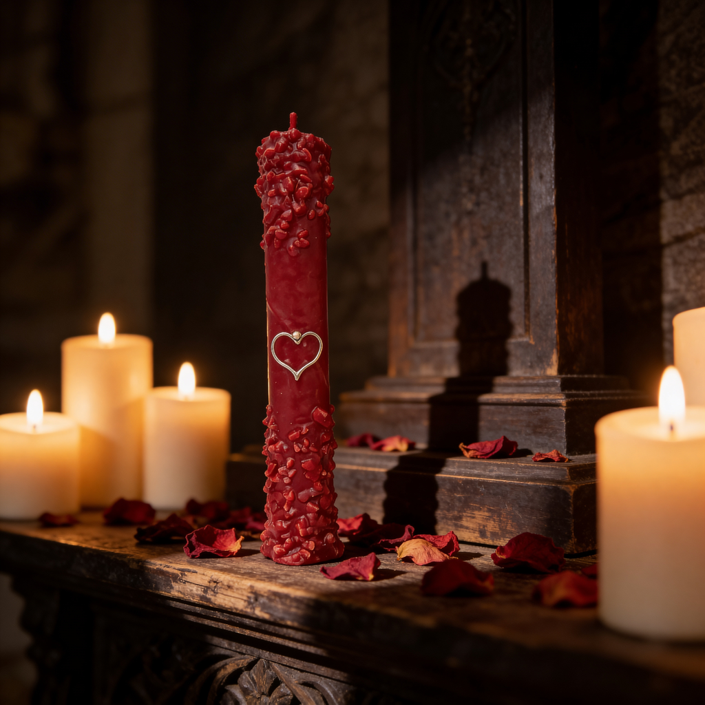 Vela Triple Efecto Amor para Romper la Mala Suerte en el Amor Ritualizada